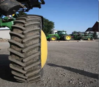 Tire on dirt